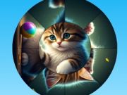 Гаме Okrugli Puzzle: Sakupi Slike sa Slatkim Mačkama онлајн