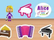 Гаме Svet oblika muzičkih instrumenata Alise онлајн