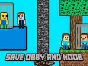 Гаме Sačuvaj Obby i Noob Dva Igrača онлајн