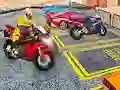 Гаме Igra parkiranja teških motocikala u gradu 3D онлајн