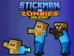 Гаме Stickman protiv zombija WorldCraft онлајн