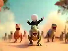 Гаме Stickman: Arena Dinosaurus онлајн