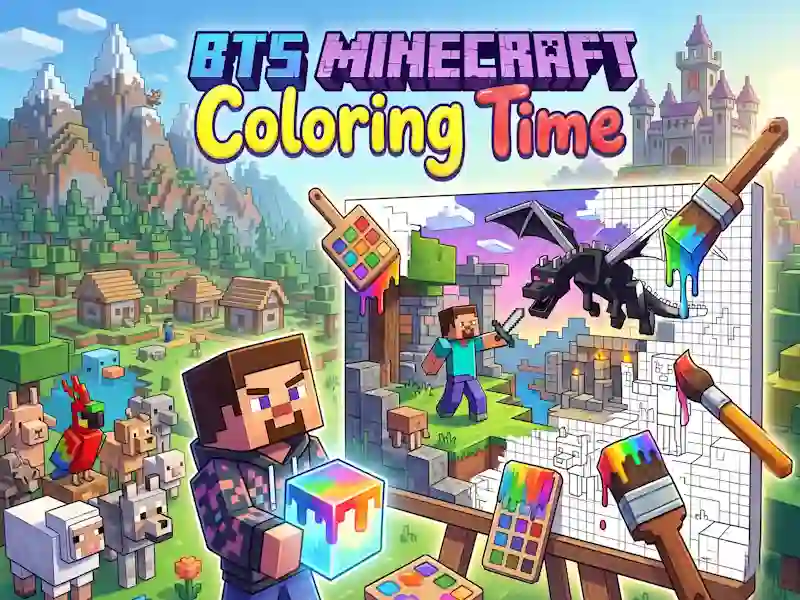 Гаме BTS Minecraft Coloring Time онлајн
