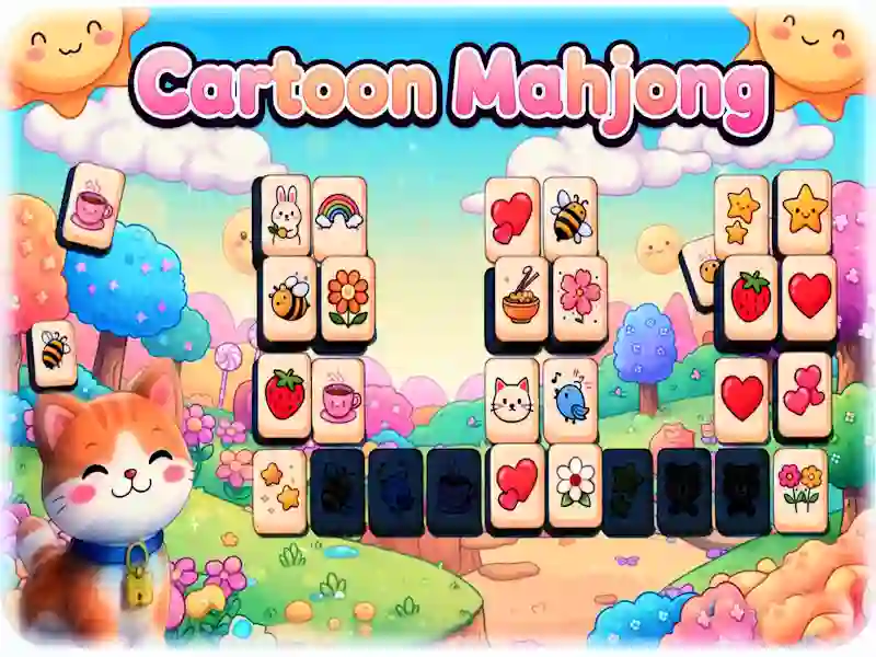 Гаме Cartoon Mahjong онлајн