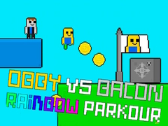 Гаме Obby protiv Bacon Rainbow Parkour онлајн